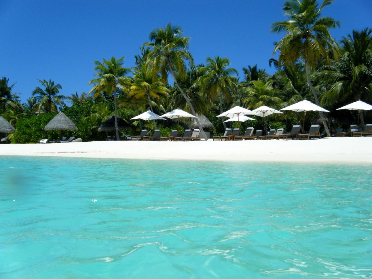 luxury resort villa with private beach