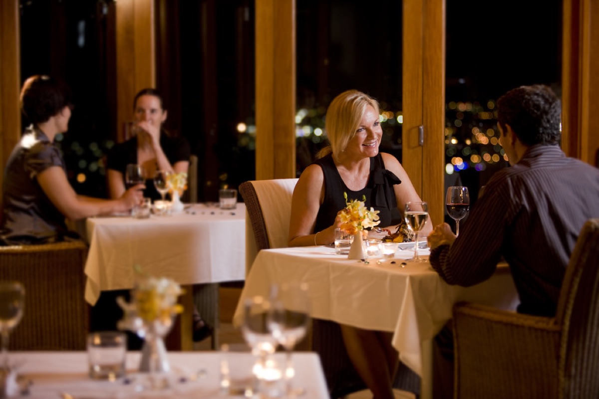 Luxury resort dining area