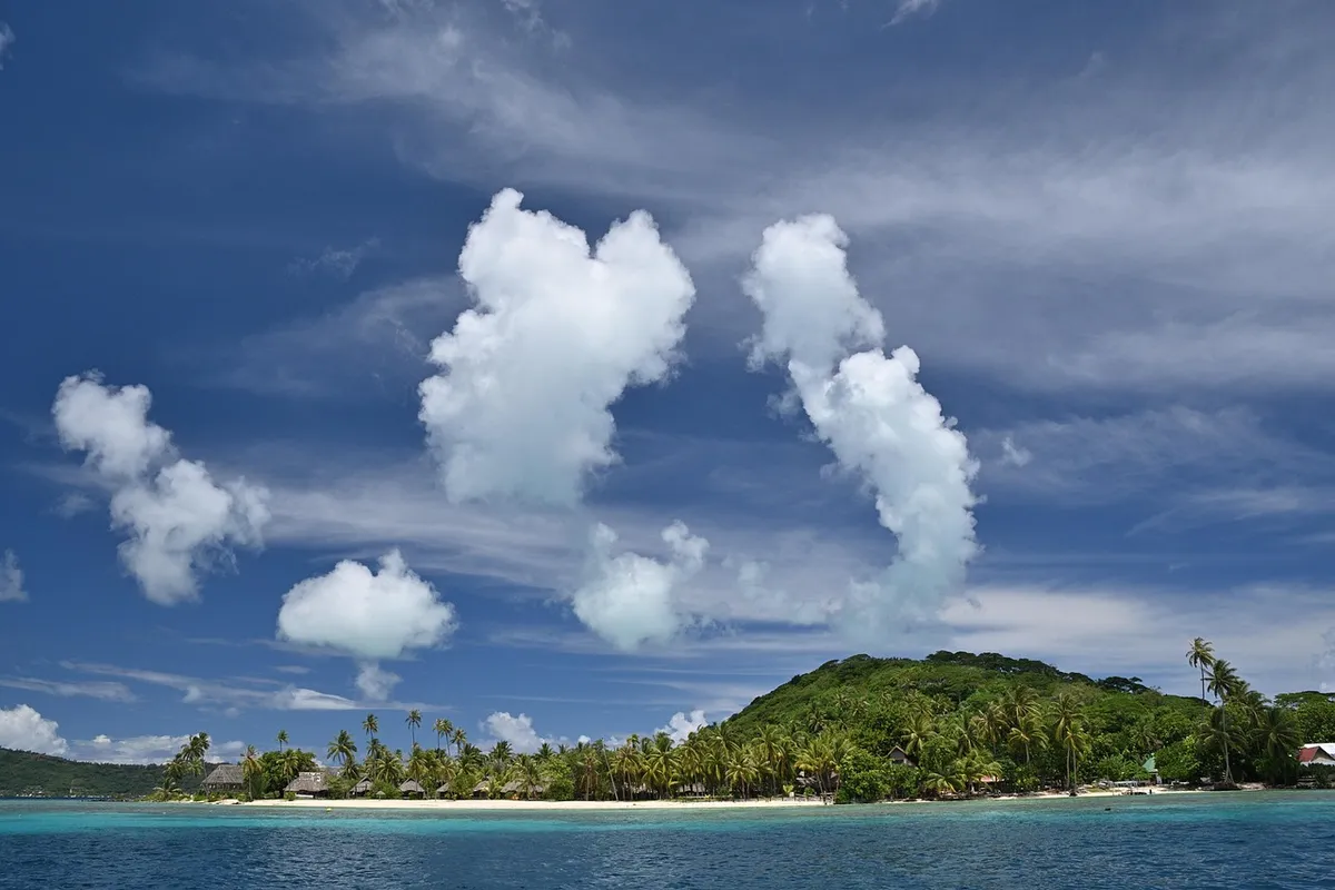 island, bora bora, tahiti, tropical island, ocean, sea, sky, nature, landscape, mountains, french polynesia, pacific ocean, island, island, island, island, isla